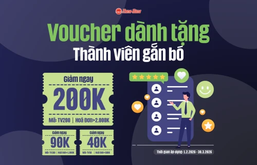 VOUCHER DÀNH TẶNG THÀNH VIÊN GẮN BÓ